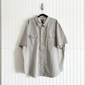 Schmidt Workwear Mens 3XL Brown Plaid Short Sleeve Shirt